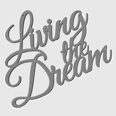 Trang trí tường 'Live the dream'