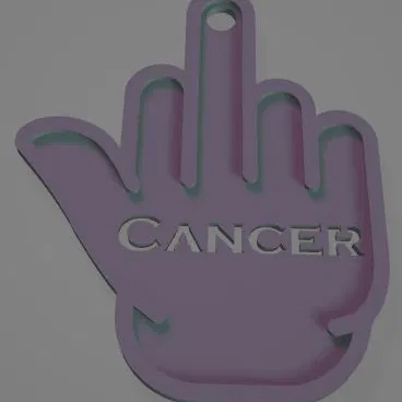 Móc Khóa / Treo Gương Xe Hơi "F*** Cancer"