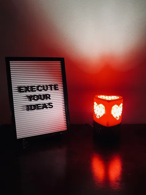 Đèn Hình Trái Tim - Remix Hộp Trái Tim Đơn Giản Có Nắp - Image 2