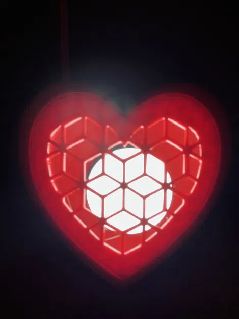 Đèn Hình Trái Tim - Remix Hộp Trái Tim Đơn Giản Có Nắp - Image 3