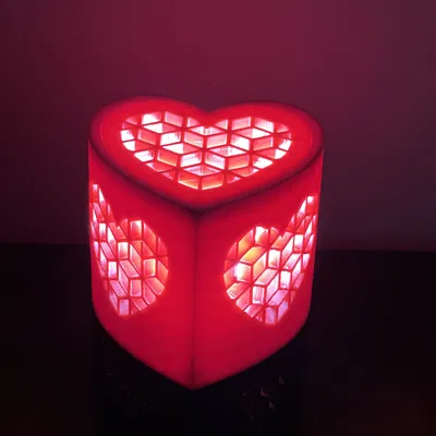 Đèn Hình Trái Tim - Remix Hộp Trái Tim Đơn Giản Có Nắp