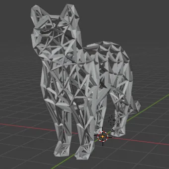 Mèo Voronoi 3D Model