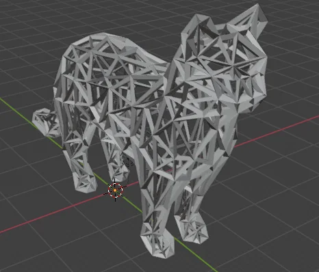 Mèo Voronoi 3D Model - Image 2
