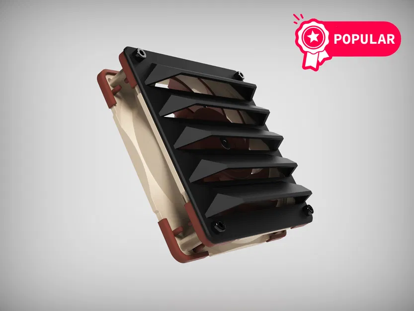 Chắn Quạt 120mm Louvered Góc Cạnh - Image 1