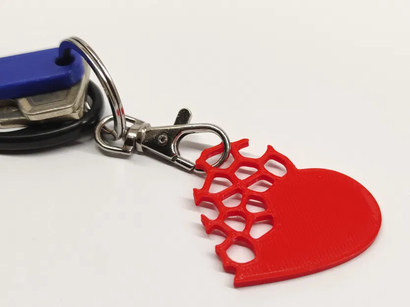 Móc Khóa Trái Tim Voronoi - Image 1