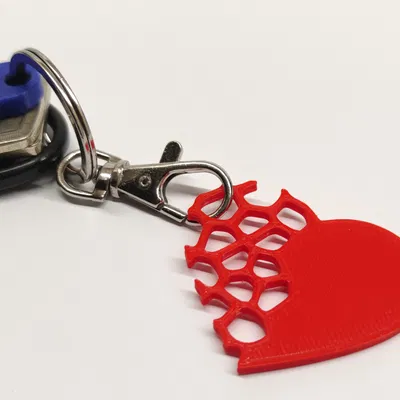 Móc Khóa Trái Tim Voronoi