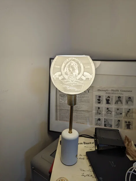 Chụp đèn hình cầu - Lithophane có logo MGM - Image 1