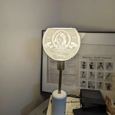 Chụp đèn hình cầu - Lithophane có logo MGM