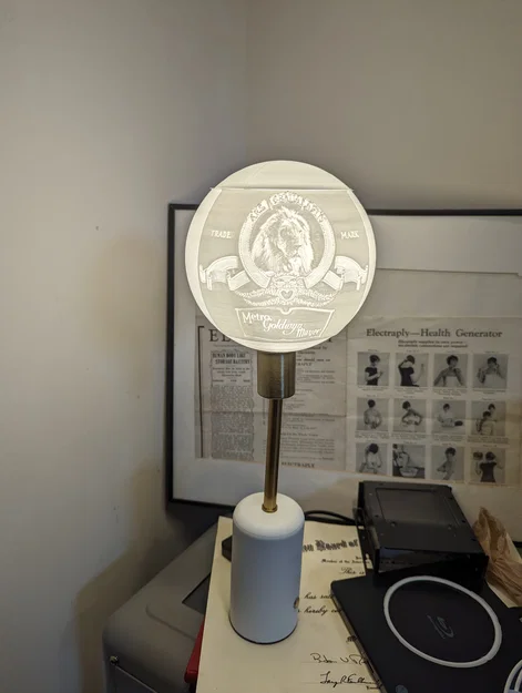 Chụp đèn hình cầu - Lithophane có logo MGM - Image 2