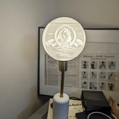 Chụp đèn hình cầu - Lithophane có logo MGM