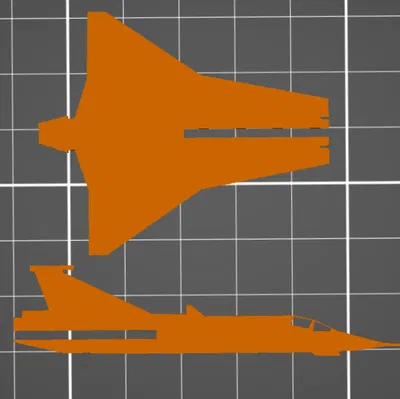 Mô hình máy bay SAAB-35 Draken bằng giấy