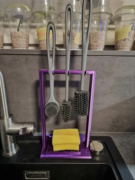 Kệ để cọ rửa chén kiêm khay đựng mút rửa chén - Image 1