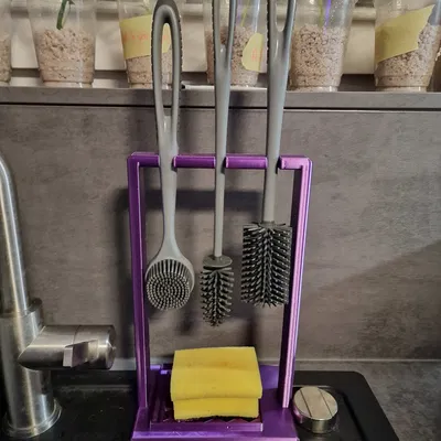 Kệ để cọ rửa chén kiêm khay đựng mút rửa chén