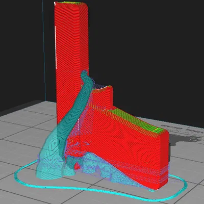 Súng Lục Dây Thun Mini In Liền