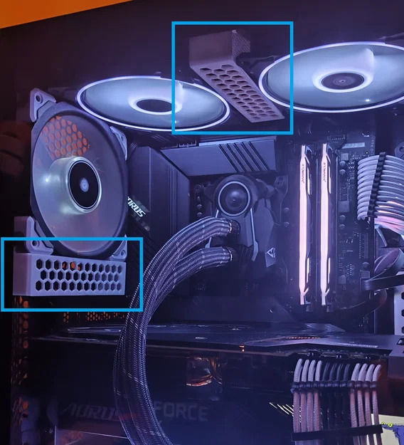 Tấm che khoảng trống quạt PC | Che các khe hở giữa các quạt theo phong cách - Image 1