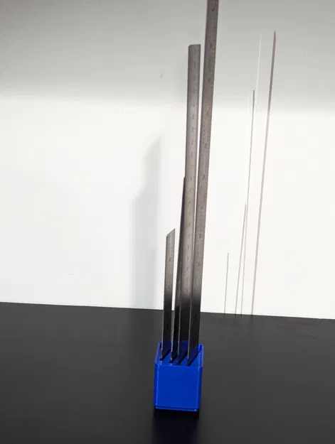 Giá đỡ thước kẻ dọc Gridfinity cho 4 thước - Image 1