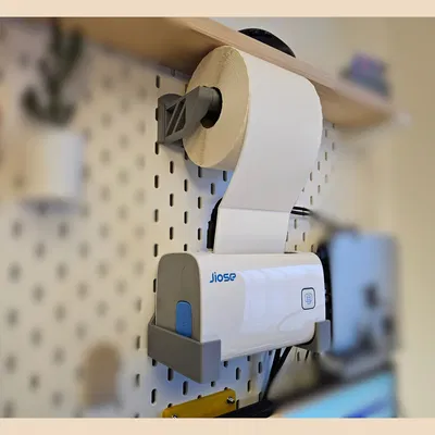 Kệ JIOSE Treo Máy In Nhãn Cho Tấm Skadis - Có Chỗ Để Cuộn Nhãn