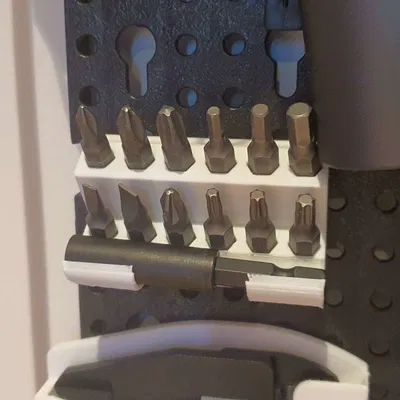 Kệ Giữ Mũi Tua Vít Điện Cho Pegboard Lidl/Parkside/Horusdy