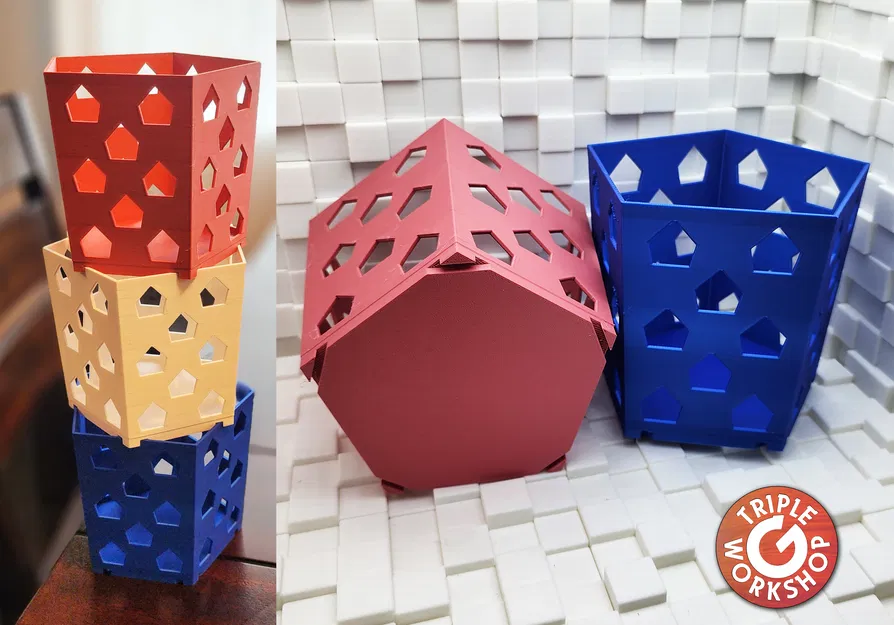 Hộp Đựng Ngũ Giác Xếp Chồng Không Cần Support - Image 1