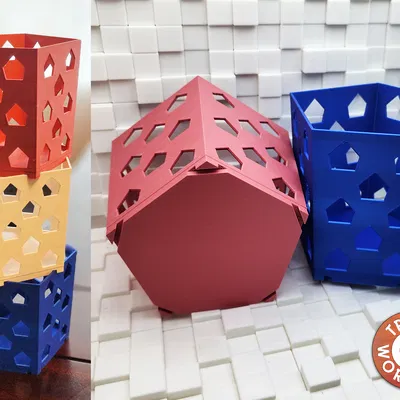 Hộp Đựng Ngũ Giác Xếp Chồng Không Cần Support