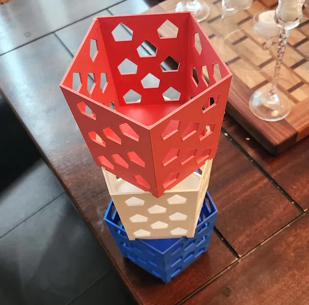 Hộp Đựng Ngũ Giác Xếp Chồng Không Cần Support - Image 3