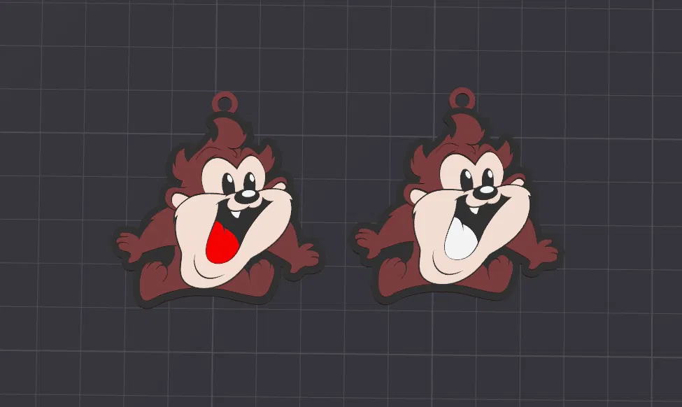 Móc khóa/mặt dây chuyền Tazmainian devil hoạt hình nhiều màu - Image 1