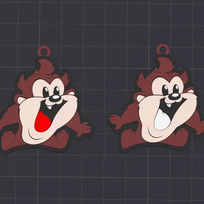 Móc khóa/mặt dây chuyền Tazmainian devil hoạt hình nhiều màu