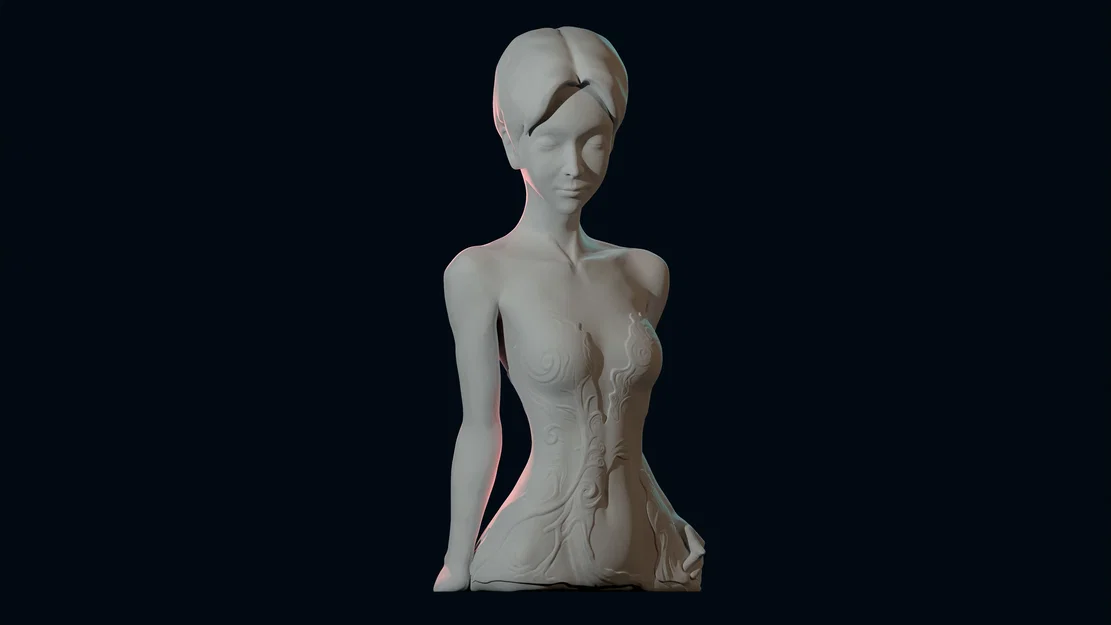 Cô gái nghệ thuật - Mô hình 3D - Image 1