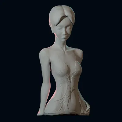 Cô gái nghệ thuật - Mô hình 3D