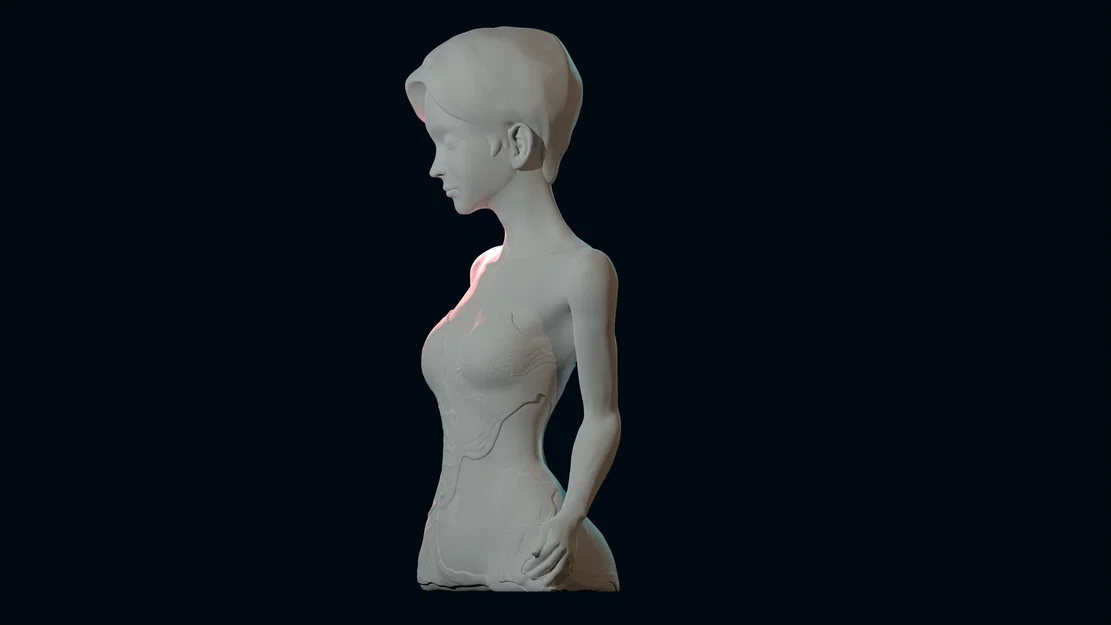 Cô gái nghệ thuật - Mô hình 3D - Image 2