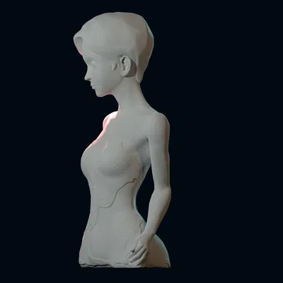 Cô gái nghệ thuật - Mô hình 3D