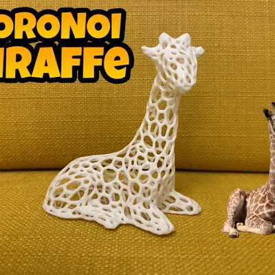 Mô Hình Hươu Cao Cổ Voronoi 3D Độc Đáo