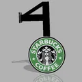 Mô Hình Trang Trí Tường Starbucks - Thumbnail 1