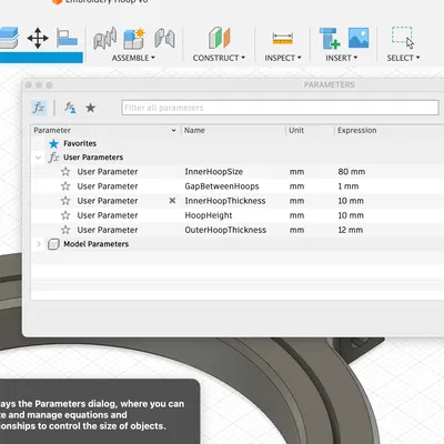 Khung thêu (Tham số hóa F360)