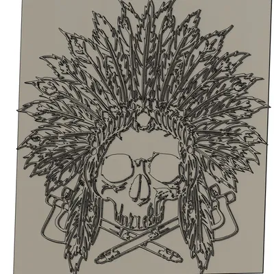 Mô hình 3D Đầu Lâu Đội Mũ