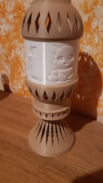 Đèn Dân Tộc In 3D Với Lithophane Hình Thú Cưng - Image 1