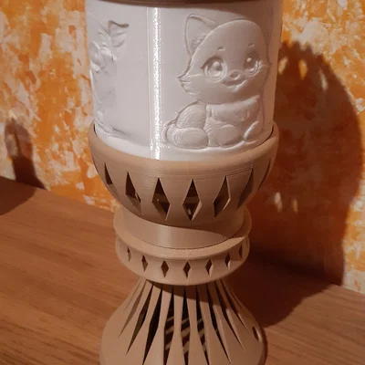 Đèn Dân Tộc In 3D Với Lithophane Hình Thú Cưng