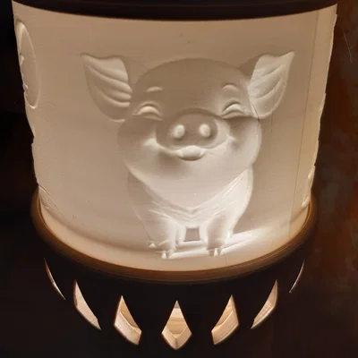 Đèn Dân Tộc In 3D Với Lithophane Hình Thú Cưng