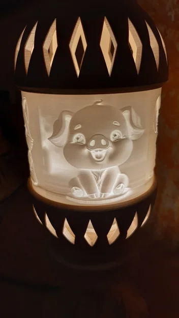 Đèn Dân Tộc In 3D Với Lithophane Hình Thú Cưng - Image 3