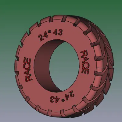 Lốp L-RACE 24 x 43 Dùng Được Cho Lego