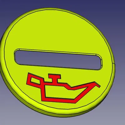 Tankdeckel-Kappe-Öl-kontrollieren!