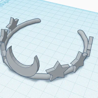 Tiara Với Các Ngôi Sao Và Mặt Trăng