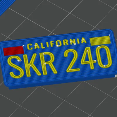 Biển số xe tùy chỉnh cho 3D Sets Sakura 240