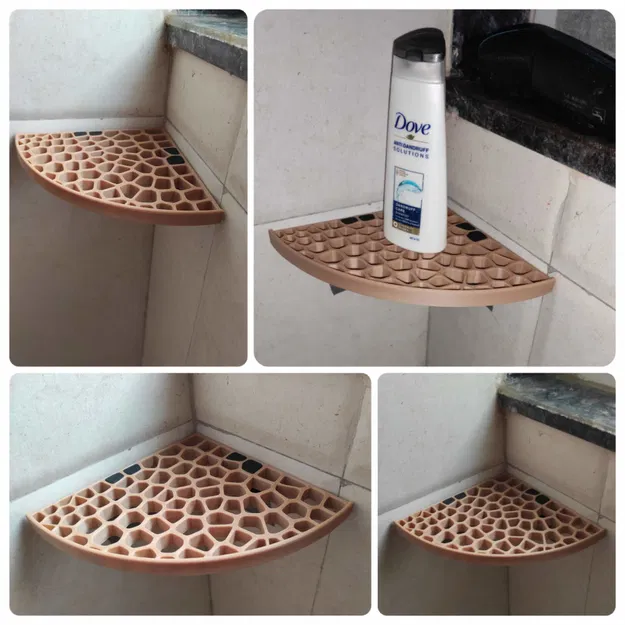 Kệ góc nhà tắm kiểu Voronoi - Image 1