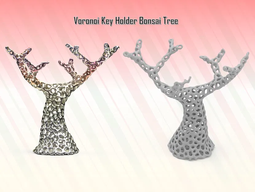 Móc Chìa Khóa Cây Bonsai Voronoi - Image 1