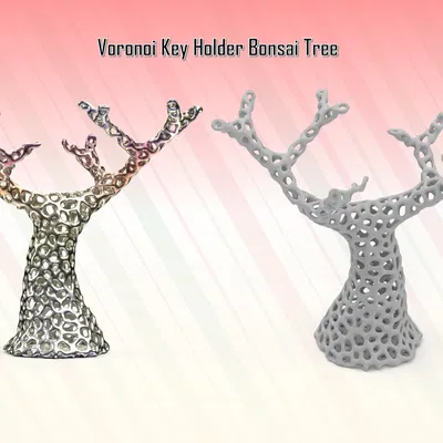 Móc Chìa Khóa Cây Bonsai Voronoi