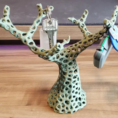 Móc Chìa Khóa Cây Bonsai Voronoi