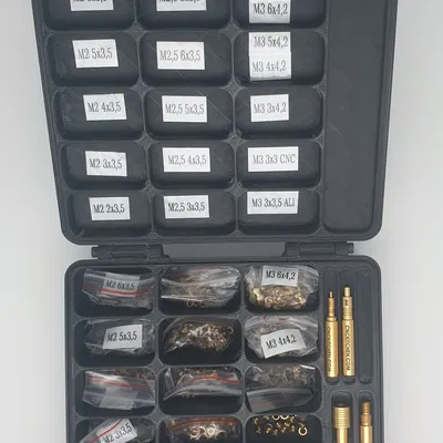 Hộp đựng Ốc Vít Ren có 15 Ngăn và Logo