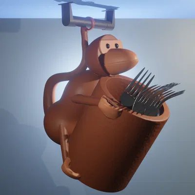 Giá Cắm Dao Kéo Hình Khỉ