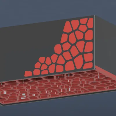 Hộp Giấy Ăn Voronoi Có Đáy Trượt